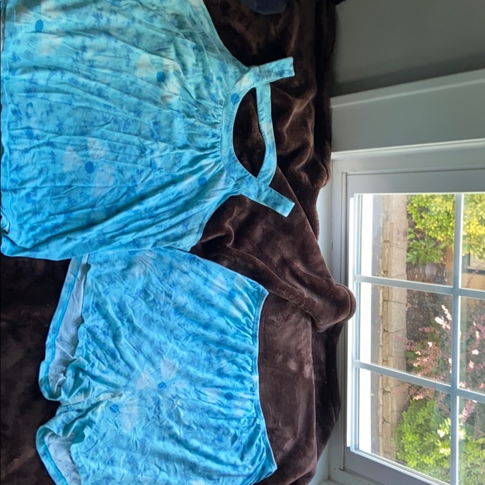 Blue target patterned sleep set